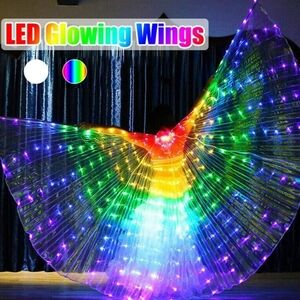 LED Glowing Wings Rainbow Light-Up Party Wings